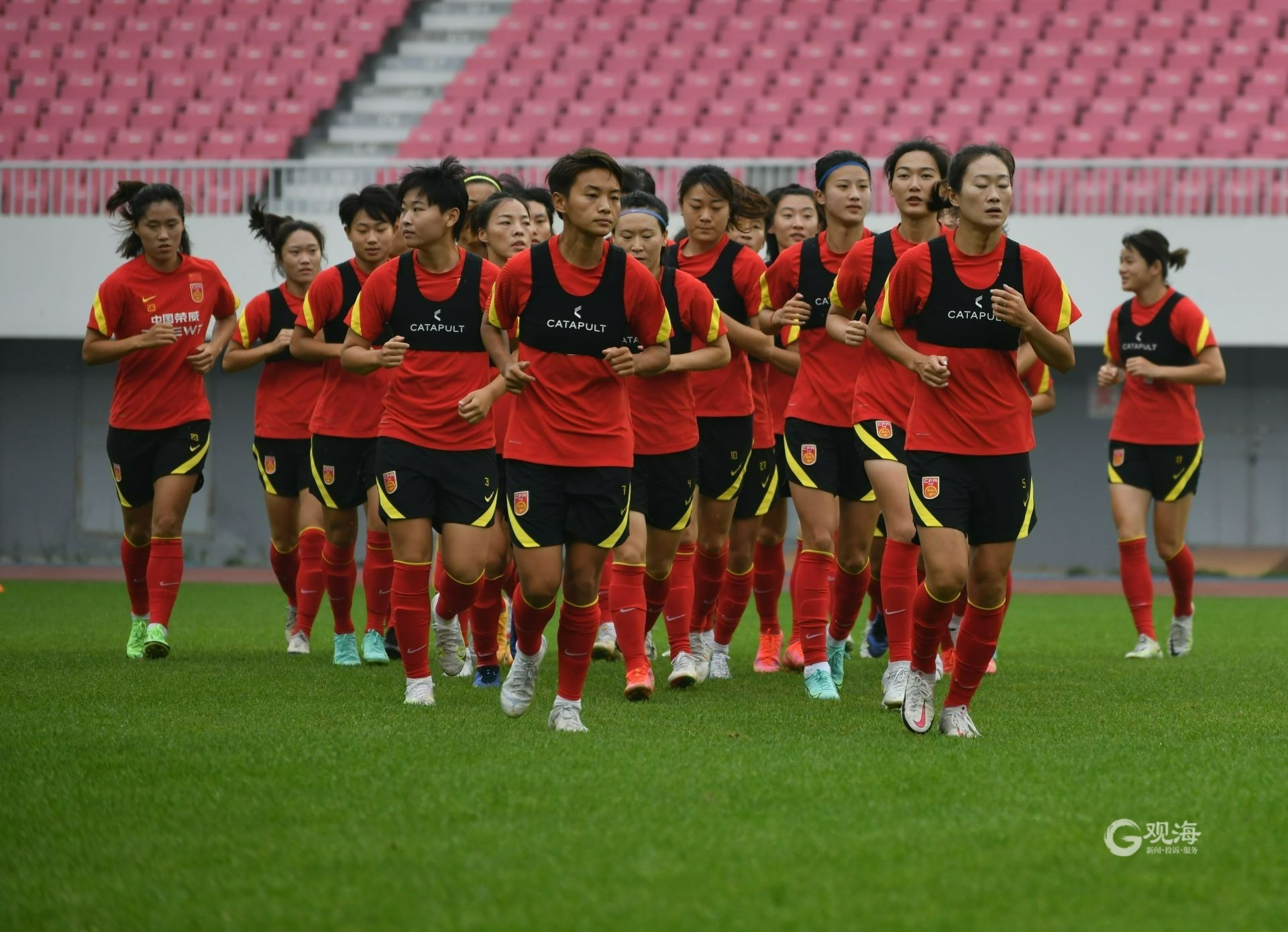 中国女足备战世界杯，强化技术训练